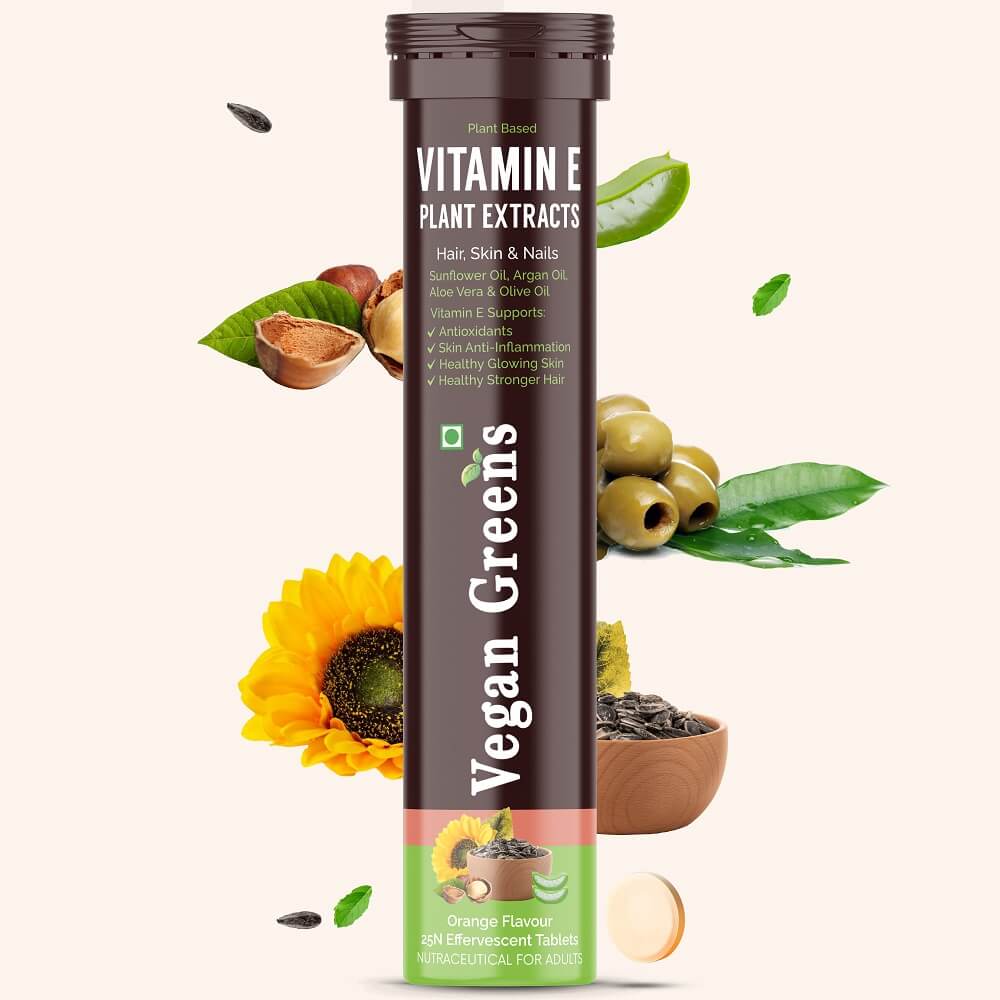 Plant Based Vitamin E for Face & Hair Growth with Sunflower, Aloe Vera, Olive & Argan Oil. For Skin Glow, Controls Inflamation, Wrinkles, Dehydration