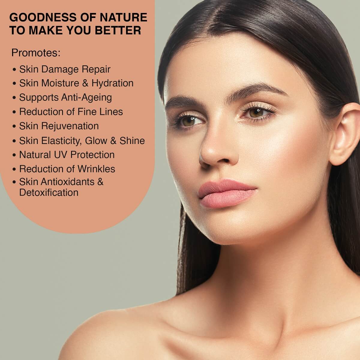 Natural Collagen Builder With Herbs (Vitamin C, Silica, Biotin & Antioxidants | 22 Plants, Fruits, Herbs) For Anti Ageing, Skin Glow & Skin Elasticity