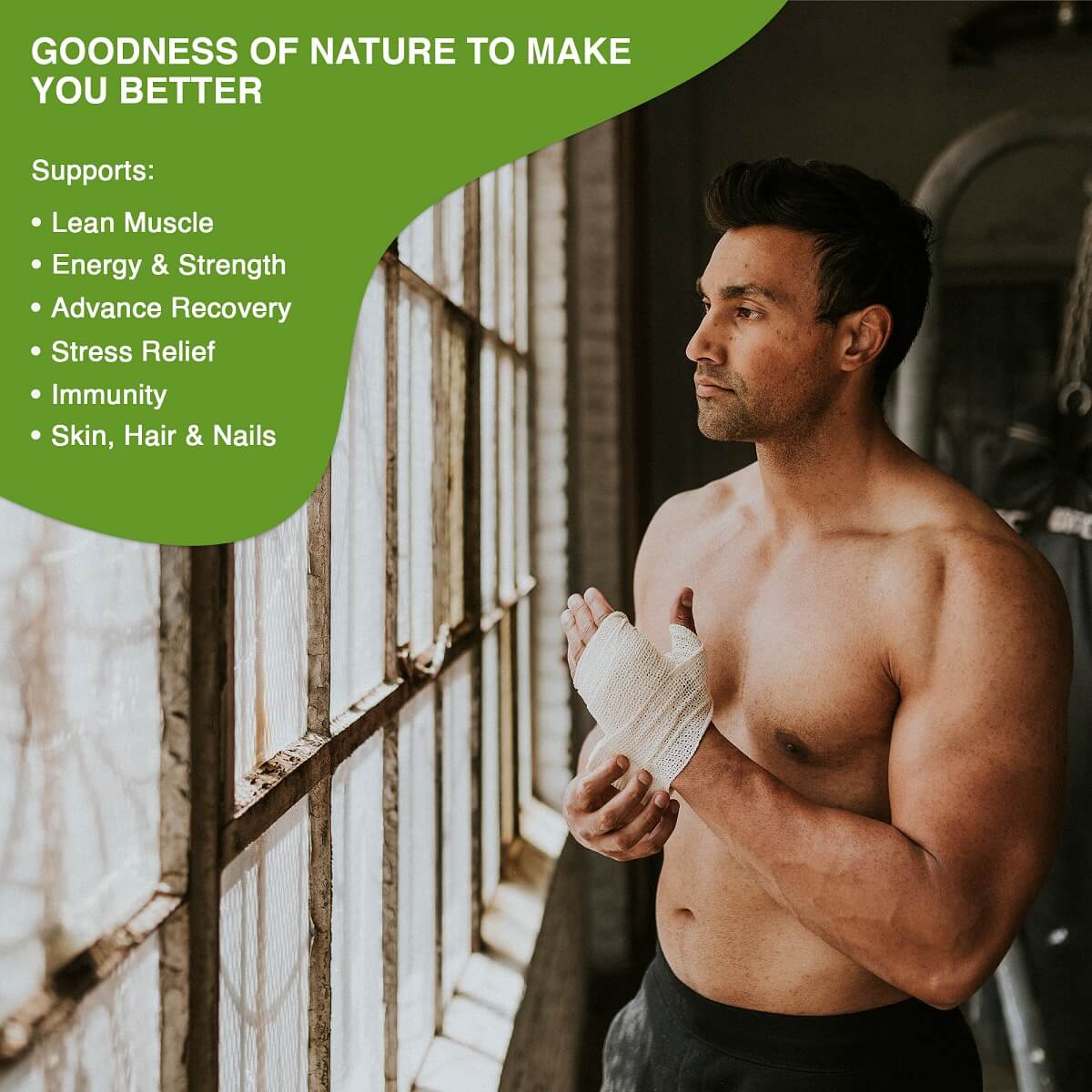 Vegan Greens- Men Clean Plant Protein With Ayurvedic Herbs (25 Vitamins, Minerals & Herbs)